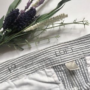 LOFT STRIPPED CHINO SHORTS Size 12